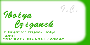 ibolya cziganek business card